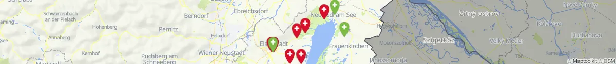 Kartenansicht für Apotheken-Notdienste in der Nähe von Donnerskirchen (Eisenstadt-Umgebung, Burgenland)